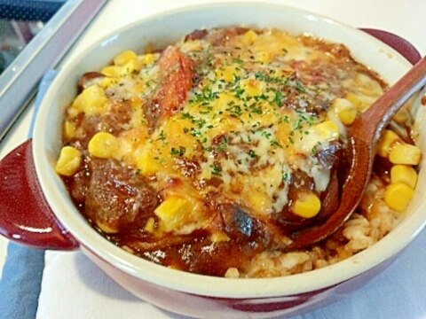 ハヤシライスリメイク☆ドリア